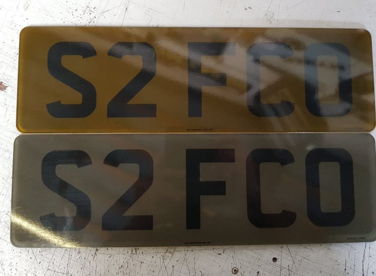 tinted license plate